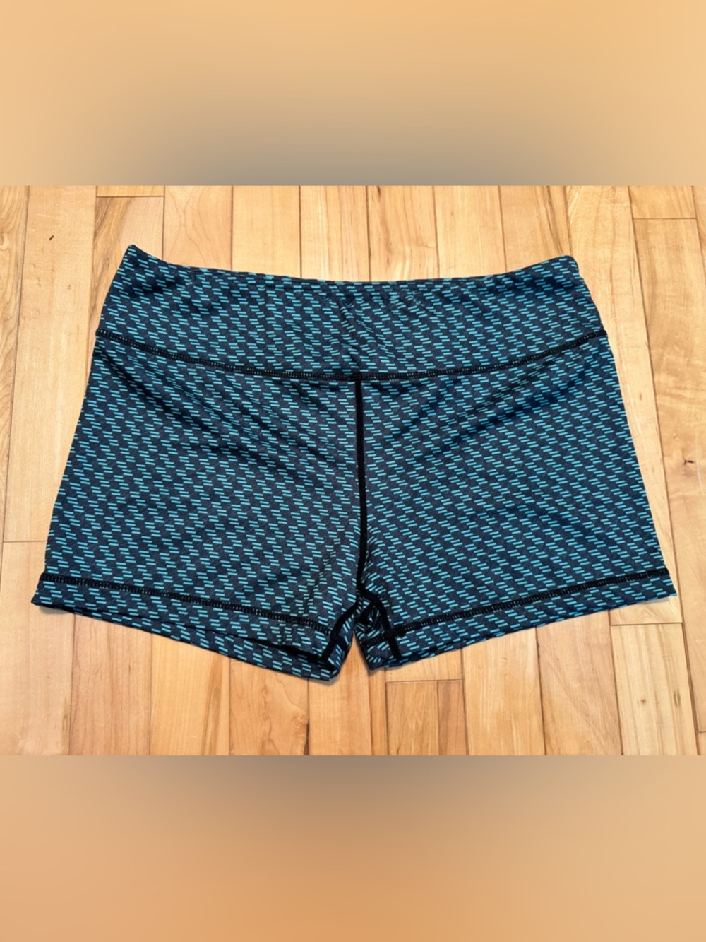 IAB Women's Teal Patterned Active 3 inch Shorts XLarge / 12